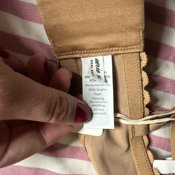 Aerie Real Good Show Off Bra Balconette Size 38C NWT Beige Lace Floral $59.95 - Picture 6 of 11